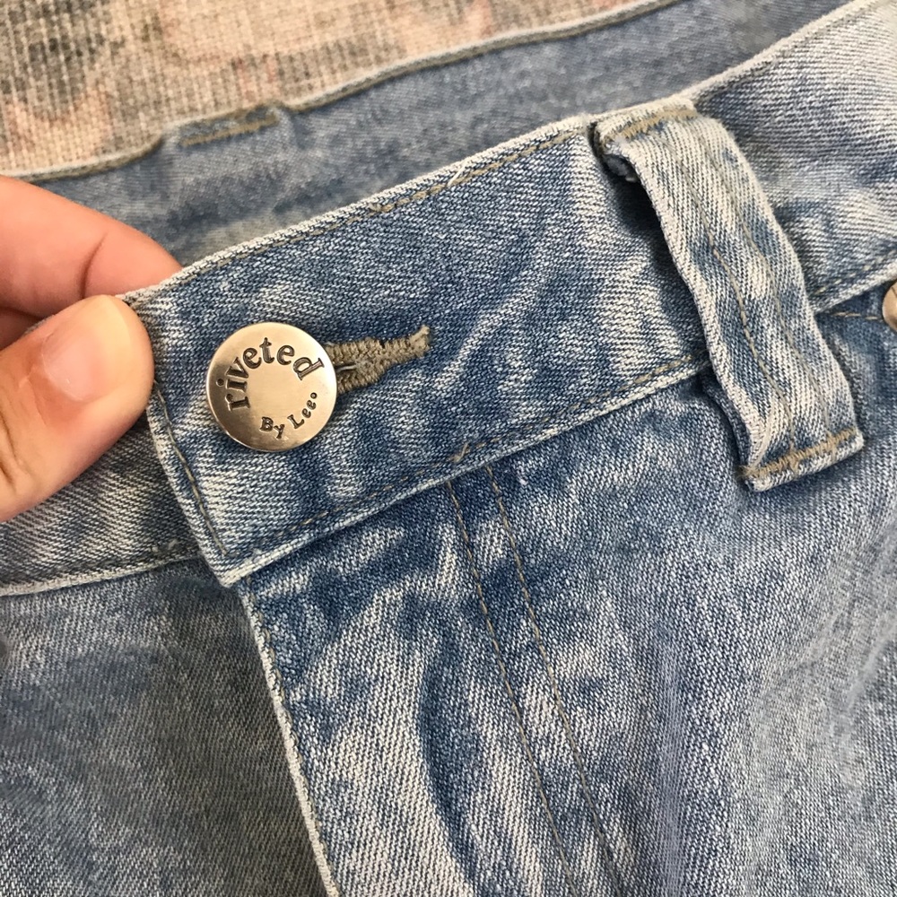 Vintage 1990s Riveted by Lee Wide-leg Cropped Jean - Picture 8 of 10